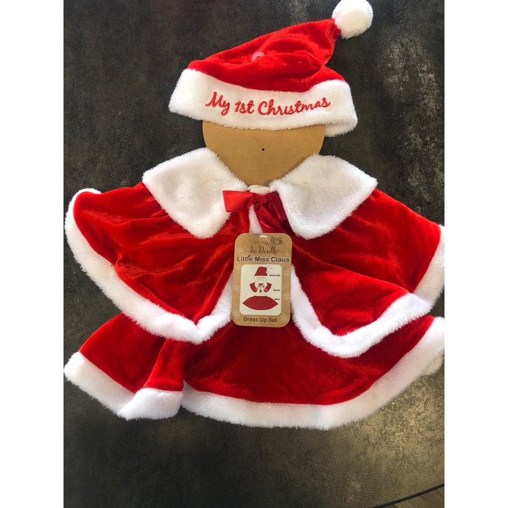 NWT So Dorable "Little Miss Clause" Holiday Outift - 0-12months